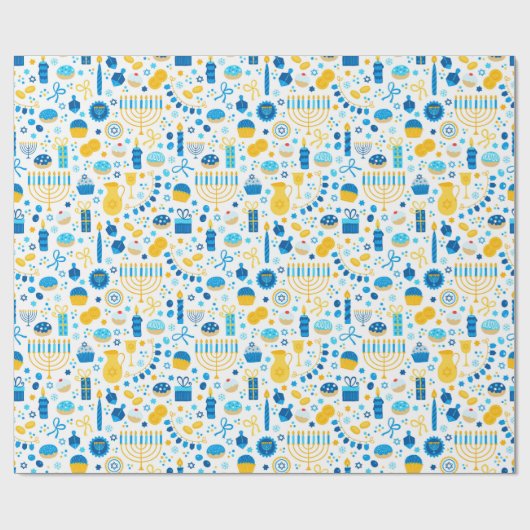 Modern Hanukkah Wrapping Paper Geschenkpapier (Flach)