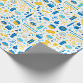 Modern Hanukkah Wrapping Paper Geschenkpapier (Ecke)