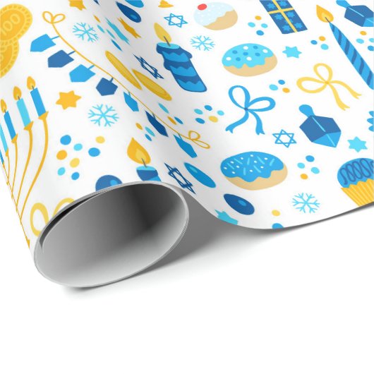 Modern Hanukkah Wrapping Paper Geschenkpapier (Rolleneckpunkt)