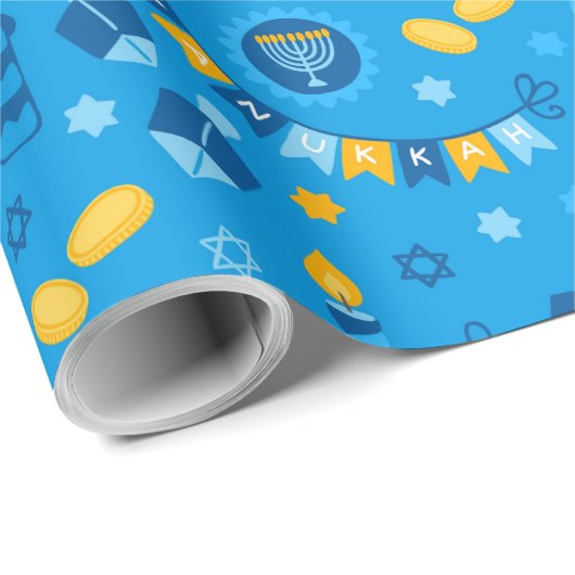 Modern Hanukkah Wrapping Paper Geschenkpapier (Rolleneckpunkt)