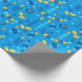 Modern Hanukkah Wrapping Paper Geschenkpapier (Ecke)