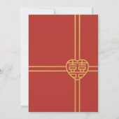 Modern Happiness Chinese Hochzeitseinladungen Einladung (Rückseite)