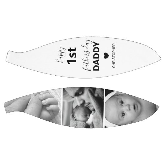 Modern Happy 1st Vathers Day Foto Collage Basketball (Panele)