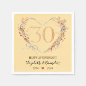 Modern Happy 30 Jahre Jubiläum Hochzeit Napkins Serviette (Vorderseite)