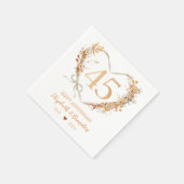 Modern Happy 45 Jahre Jubiläum Hochzeit Napkins Serviette (Ecke)
