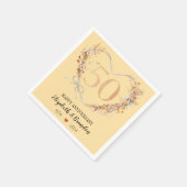 Modern Happy 50 Jahre Jubiläum Hochzeit Napkins Serviette (Ecke)
