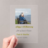 Modern happy 50th anniversary add name date photo  acryleinladungen (Insitu (Handheld))
