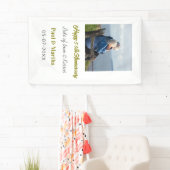 Modern happy 50th anniversary add name date photo banner (Insitu)