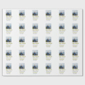 Modern happy 50th anniversary add name date photo geschenkpapier (Flach)