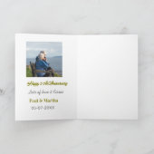 Modern happy 50th anniversary add name date photo  karte (Innenseite)