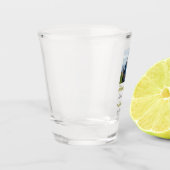 Modern happy 50th anniversary add name date photo  schnapsglas (Links)