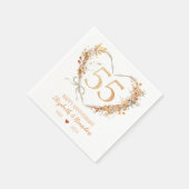 Modern Happy 55. Jubiläum Hochzeit Napkins Serviette (Ecke)
