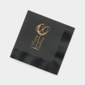 Modern Happy 70. Geburtstag Weinglas Servietten Mit Folie (Links)