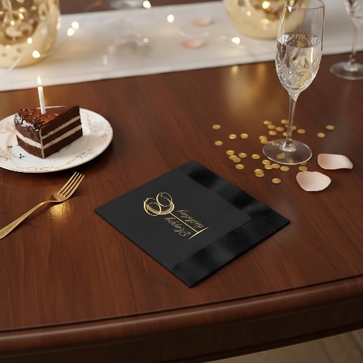 Modern Happy 70. Geburtstag Weinglas Servietten Mit Folie