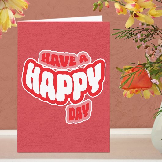 Modern Happy (Birth)Day Text Faltkarte Karte