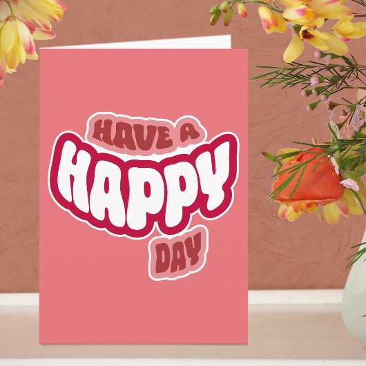 Modern Happy (Birth)Day Text Faltkarte Karte