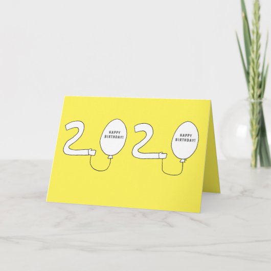 Modern Happy Birthday 2020 Funny Geburtstag Card Karte (Vorderseite)