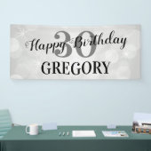 Modern Happy Birthday | Alter und Name Banner (Messe)
