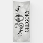 Modern Happy Birthday | Alter und Name Banner (Vertikal)