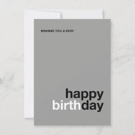 Modern Happy Birthday Card – Minimal Design Einladung