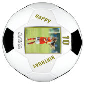 Modern Happy Birthday Custom Foto Fußball (Gedreht)