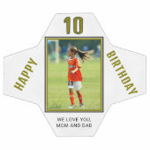 Modern Happy Birthday Custom Foto Fußball (Flach)