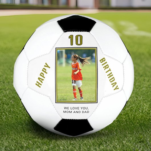 Modern Happy Birthday Custom Foto Fußball