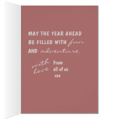 Modern Happy Birthday Dusty Rose Fotovorlage (Innen (Rechts))