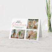 Modern Happy Birthday Foto Collage Karte (Vorderseite)