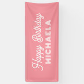 Modern Happy Birthday Individuelle Name Banner (Vertikal)