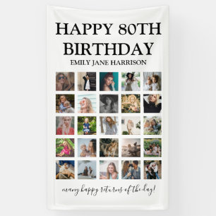 Modern Happy Birthday \ Jeder Alter   Fotocollage Banner