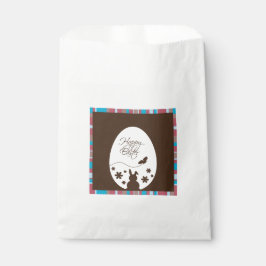 Modern Happy Easter Chocolate Brown Geschenktütchen