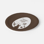 Modern Happy Easter Chocolate Brown Pappteller (Schrägansicht)