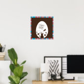 Modern Happy Easter Chocolate Brown Poster (Heimbüro)