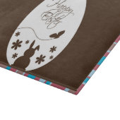 Modern Happy Easter Chocolate Brown Schneidebrett (Ecke)