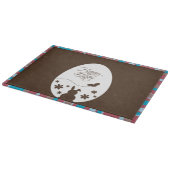 Modern Happy Easter Chocolate Brown Schneidebrett (Ecke)