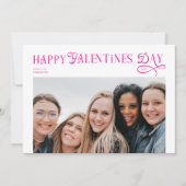 Modern Happy Galentines Day Bestfriends Photo  Feiertagskarte (Vorderseite)