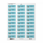 Modern Happy Hanukkah Candle Holiday Address Label (Vorne)