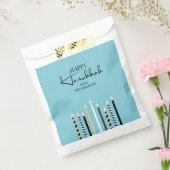 Modern Happy Hanukkah Candles Holiday Favor Bag Geschenktütchen (Versiegelt)