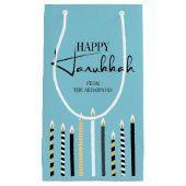 Modern Happy Hanukkah Candles Holiday Geschenktasc Kleine Geschenktüte (Vorderseite)