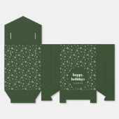Modern Happy Holiday Green Snowflake Pattern Geschenkschachtel (Ungefaltet)