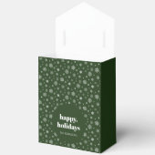 Modern Happy Holiday Green Snowflake Pattern Geschenkschachtel (Offen)