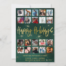 Modern Happy Holidays 20 photo collage Feiertagskarte