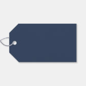 Modern Happy Holidays Blue Christmas Geschenkanhänger (Rückseite Horizontal)