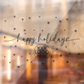 Modern Happy Holidays Business Logo Snowflake Fensteraufkleber (Blatt 2)