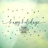 Modern Happy Holidays Business Logo Snowflake Fensteraufkleber (Blatt 3)
