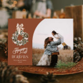 Modern Happy Holidays Fotokarte Feiertagskarte