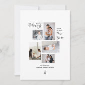 Modern Happy Holidays Neujahr FotoCollage Feiertagskarte (Vorderseite)