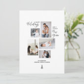 Modern Happy Holidays Neujahr FotoCollage Feiertagskarte (Stehend Vorderseite)