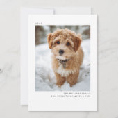 Modern Happy Holidays Photo Feiertagskarte (Rückseite)